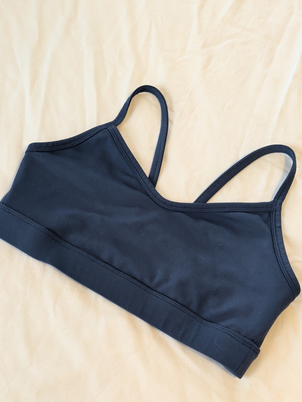 GapFit Navy Blue Power you Studio Bra Sports Bralette - Medium